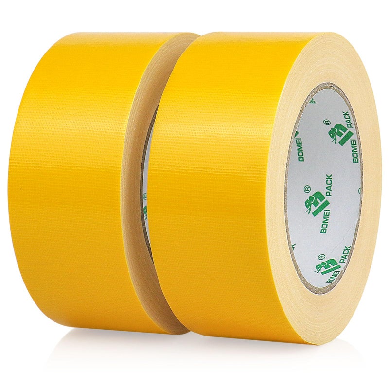 BOMEI PACK Duct Tape Yellow, Heavy Duty Strong Industrial Color Duct Tape 9mil x 1.88inch x 30yds for Packing and Repairing - Image 1